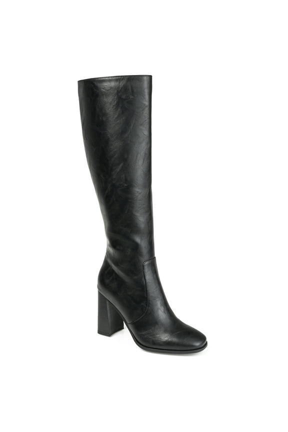 Womens Karima Comfort System Wide Calf Stacked Heel Knee High Boots