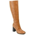 thumbnail image 1 of Journee Womens Karima Stacked Heel Knee High Boots, 1 of 10