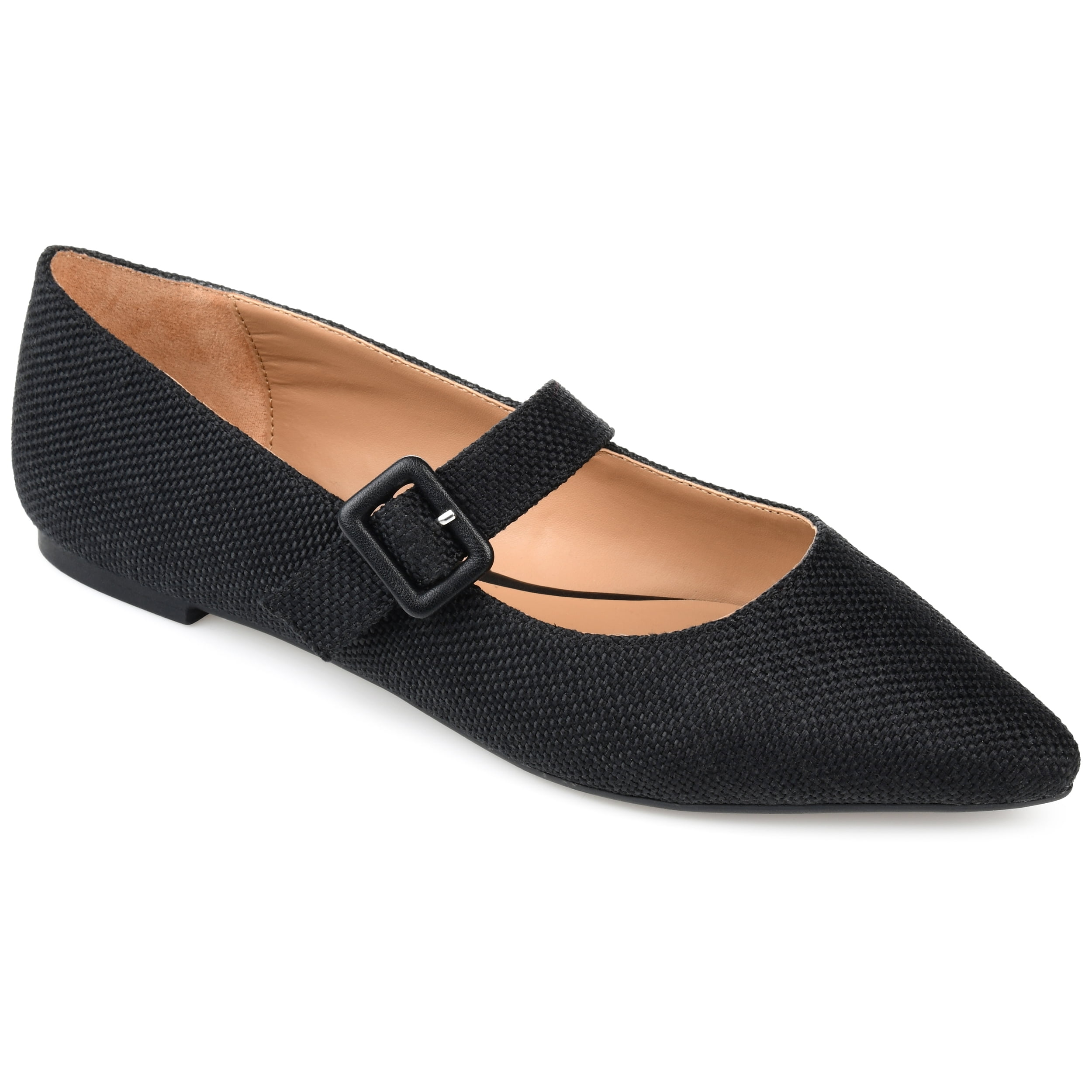 Journee Womens Karissa Buckle Pointed Toe Mary Jane Dress Flats ...