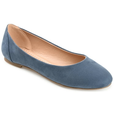 Journee Womens Kavn Comfort Insole Narrow Width Slip On Round Toe Ballet Flats