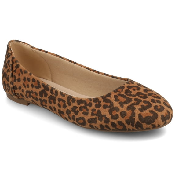 Journee Womens Kavn Medium and Wide Width Comfort Insole Slip On Round Toe Ballet Dress Flats