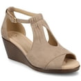 thumbnail image 1 of Journee Womens Kedzie Peep Toe Wedge Sandals, Widths Available, 1 of 10