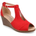 thumbnail image 1 of Journee Womens Kedzie Peep Toe Wedge Sandals, Widths Available, 1 of 11