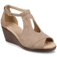 thumbnail image 1 of Journee Womens Kedzie Peep Toe Wedge Sandals, Widths Available, 1 of 11