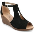 thumbnail image 1 of Journee Womens Kedzie Peep Toe Wedge Sandals, Widths Available, 1 of 10