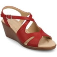 thumbnail image 1 of Journee Womens KedzieII Ankle Strap Wedge Sandals, Widths Available, 1 of 9