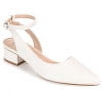 Journee Womens Keefa Pointed Toe Low Block Heel Pumps, Widths Available