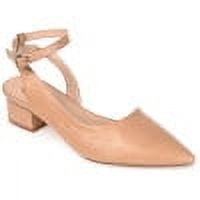 Journee Womens Keefa Pointed Toe Low Block Heel Pumps, Widths Available