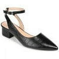 thumbnail image 1 of Journee Womens Keefa Pointed Toe Low Block Heel Pumps, Widths Available, 1 of 10