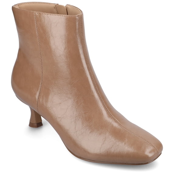 Journee Womens Kelssa Square Toe Kitten Heel Ankle Booties, Widths Available