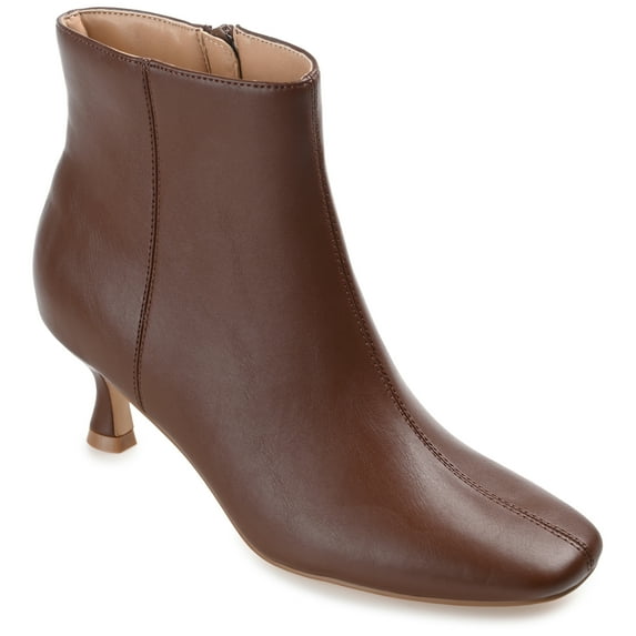 Journee Womens Kelssa Square Toe Kitten Heel Ankle Booties, Widths Available