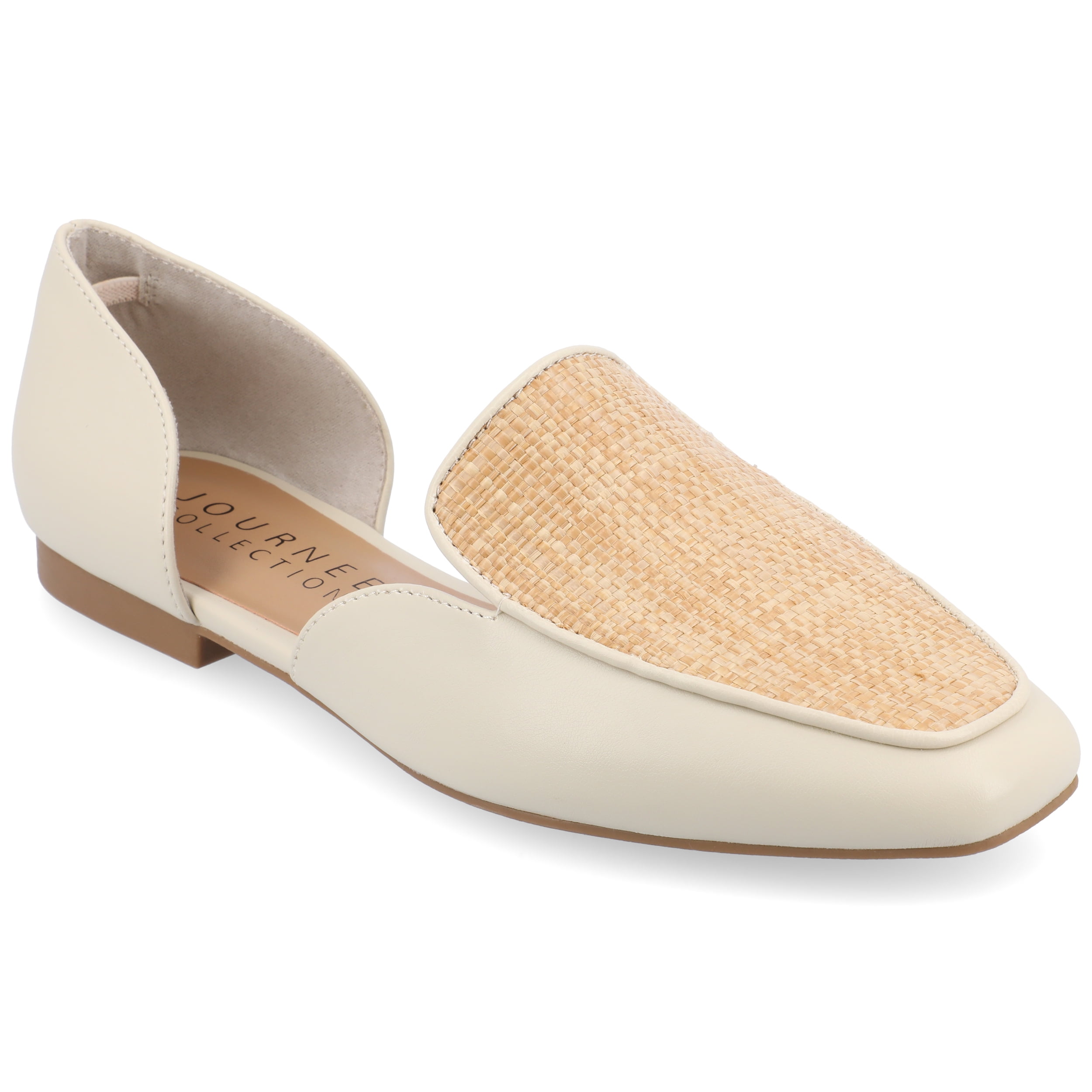 Journee Womens Kennza Soft Faux Leather Slip On Flats
