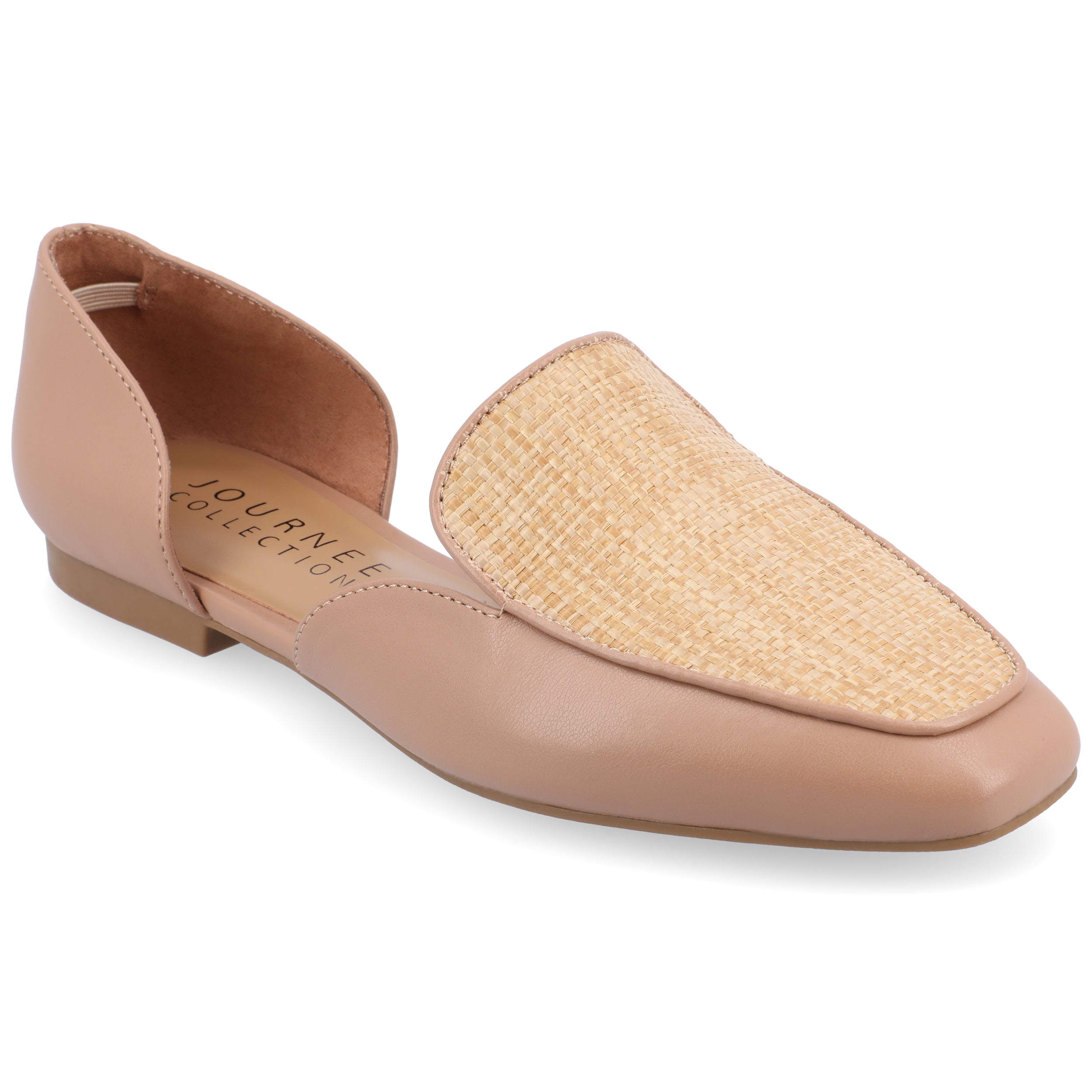 Journee Womens Kennza Soft Faux Leather Slip On Flats