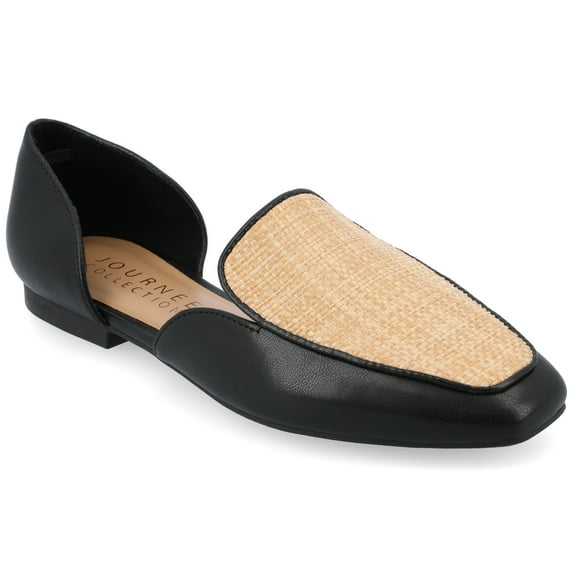 Journee Womens Kennza Soft Faux Leather Slip On Flats