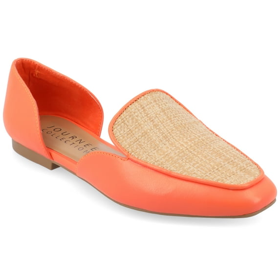 Journee Womens Kennza Soft Faux Leather Slip On Flats