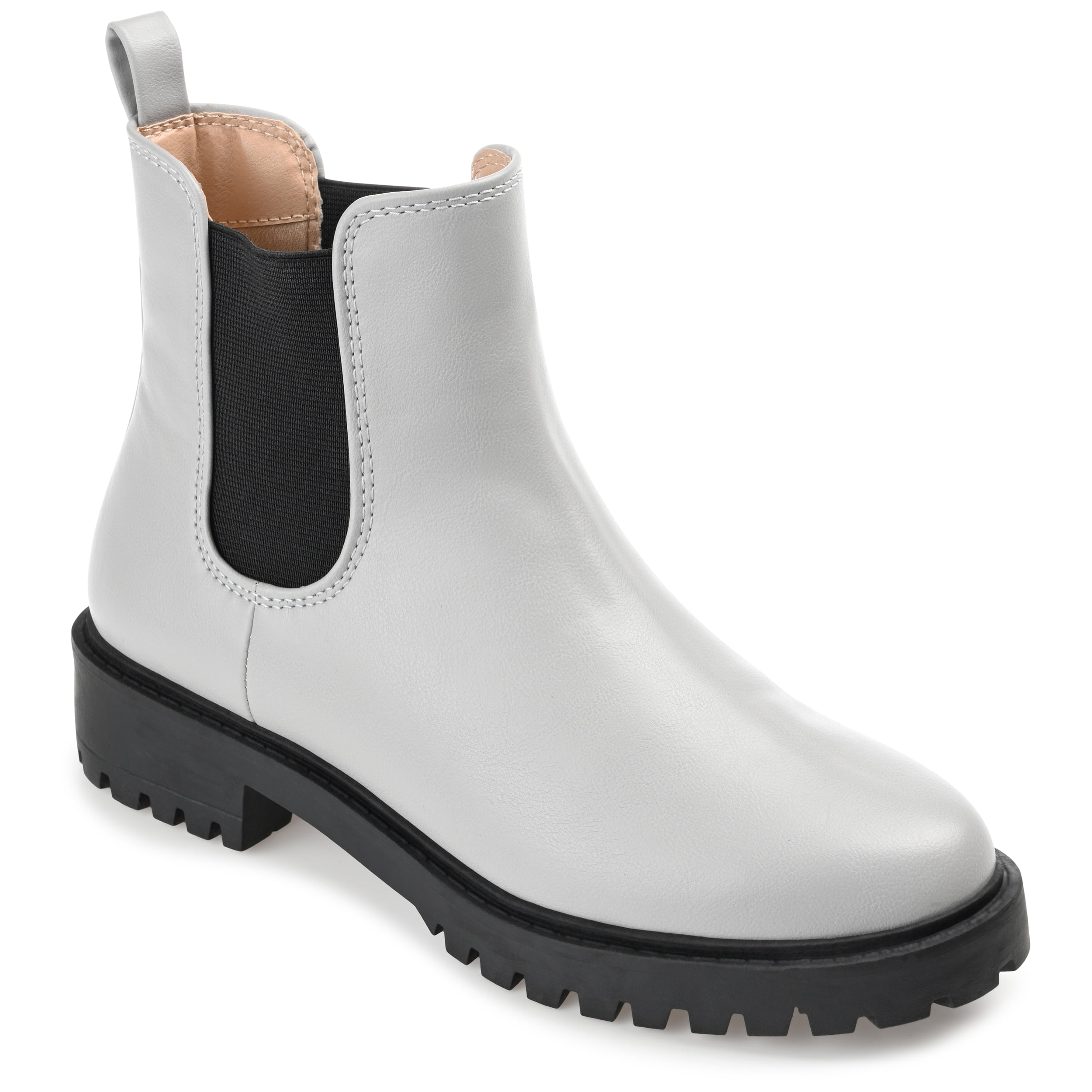 Journee Womens Kenova Round Toe Block Heel Chelsea Booties, Widths Available