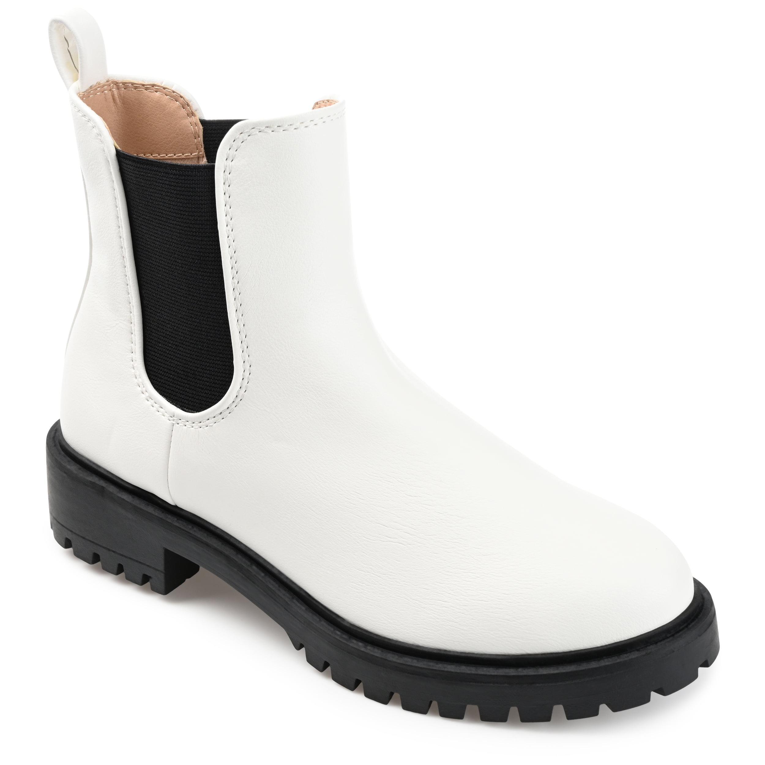 Journee Womens Kenova Round Toe Block Heel Chelsea Booties, Widths Available