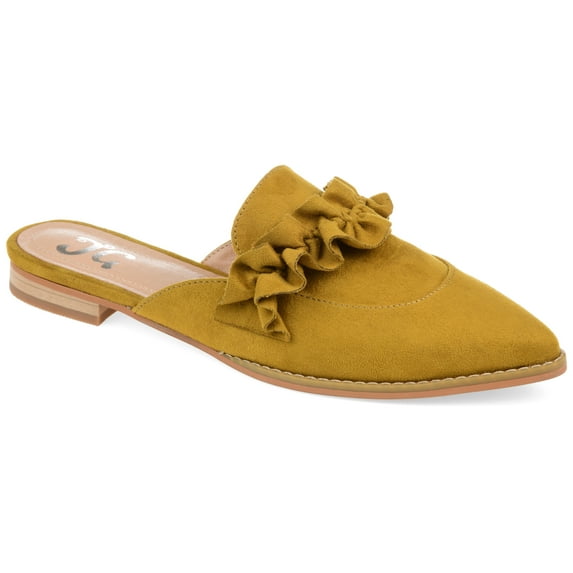 Journee Womens Kessie Slip On Pointed Toe Mules Flats