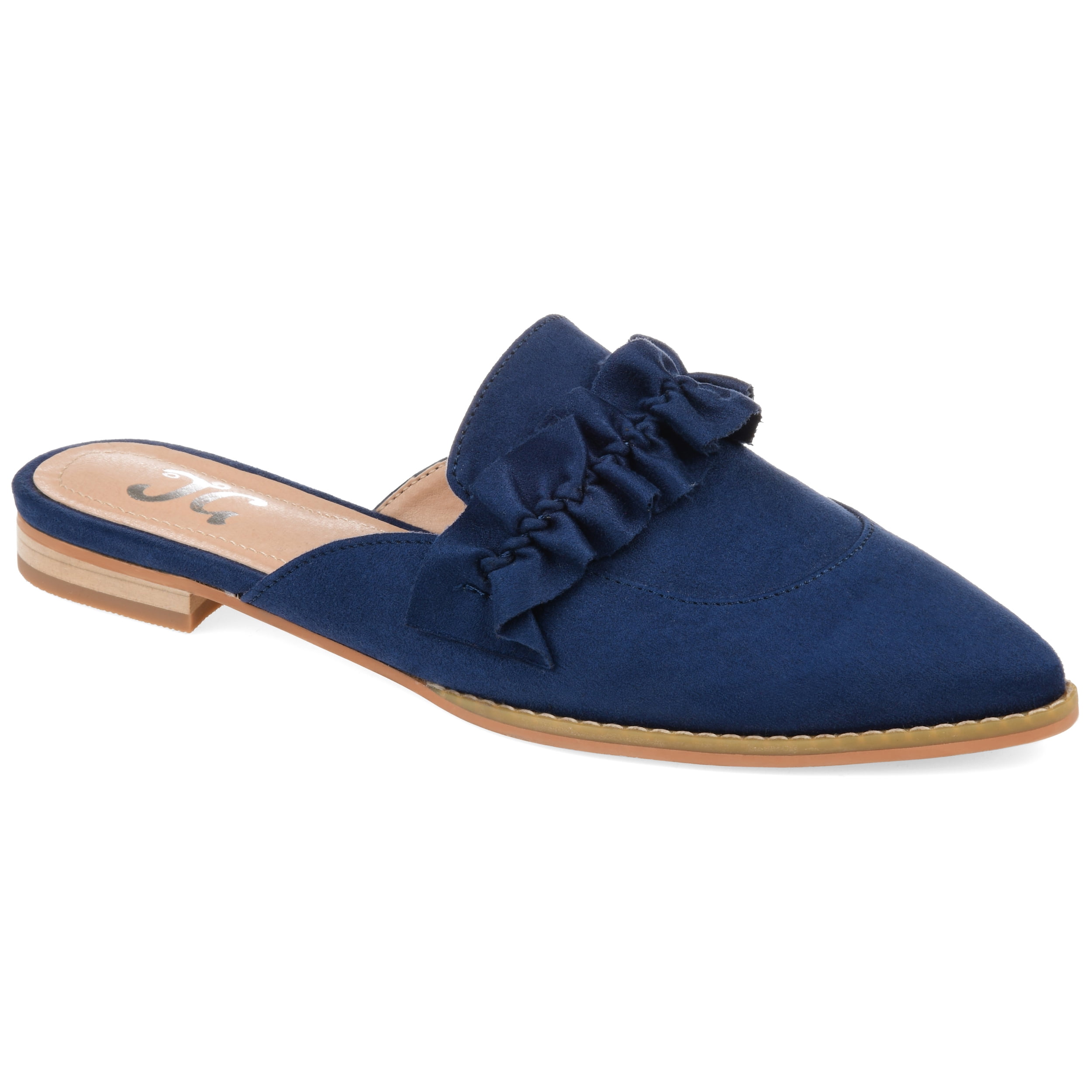 Journee Womens Kessie Slip On Pointed Toe Mules Flats