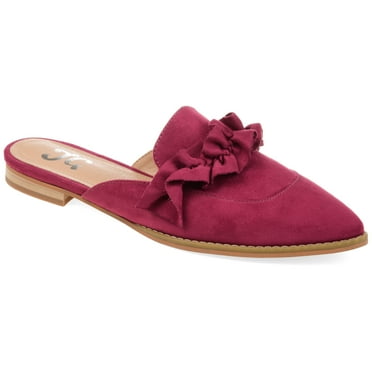 Journee Womens Kessie Slip On Pointed Toe Mules Flats