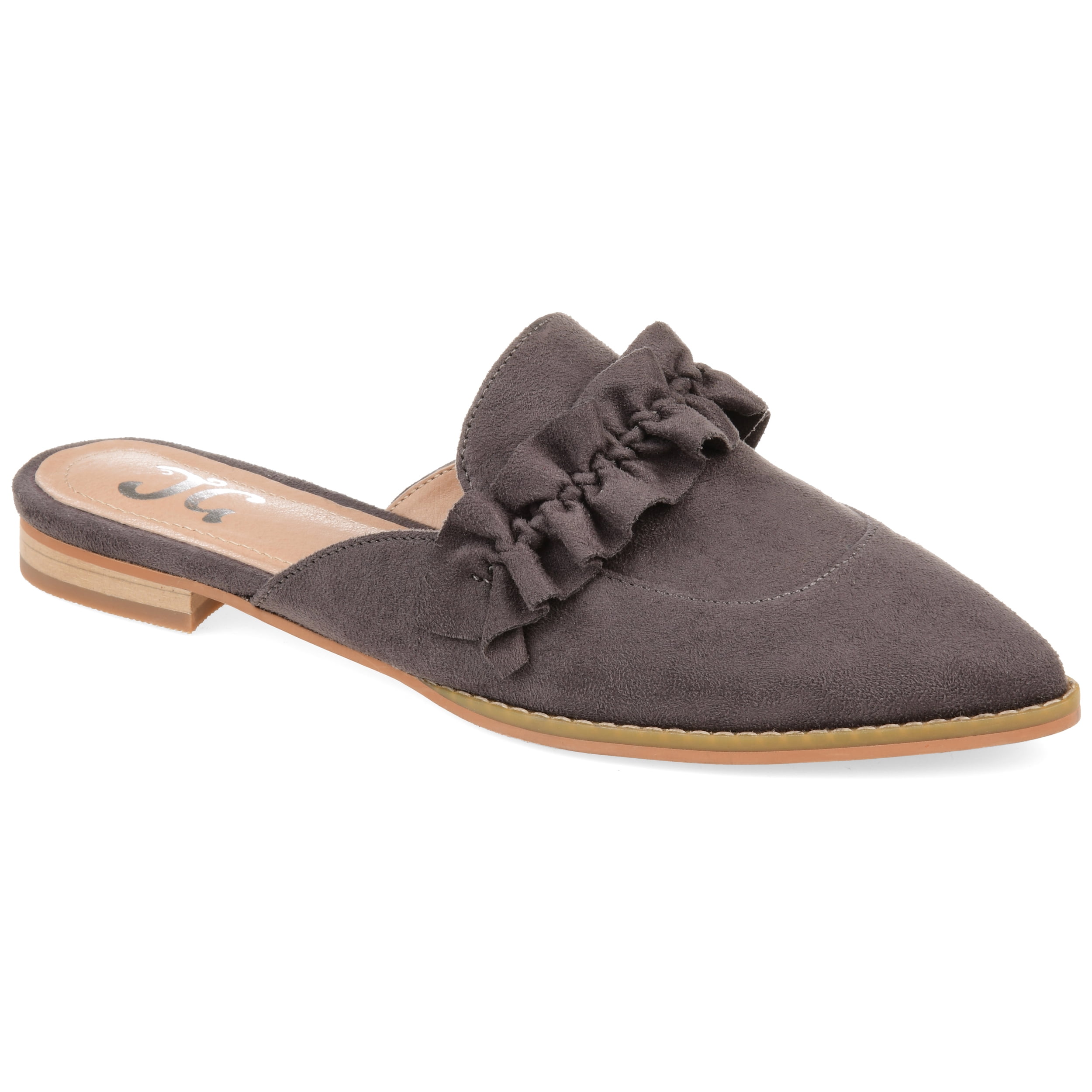 Journee Womens Kessie Slip On Pointed Toe Mules Flats