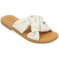 thumbnail image 1 of Journee Womens Kianna Slide Puffy Flat Sandals, 1 of 9