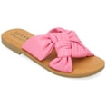 thumbnail image 1 of Journee Womens Kianna Slide Puffy Flat Sandals, 1 of 9