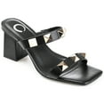 thumbnail image 1 of Journee Womens Kirian Open Square Toe Block Heel Sandals, 1 of 9