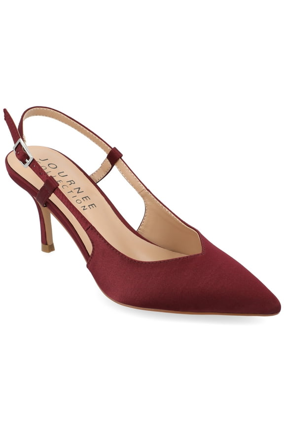 Womens Knightly Sling Back Mid Stiletto Pointed Toe Pumps, Widths Available
