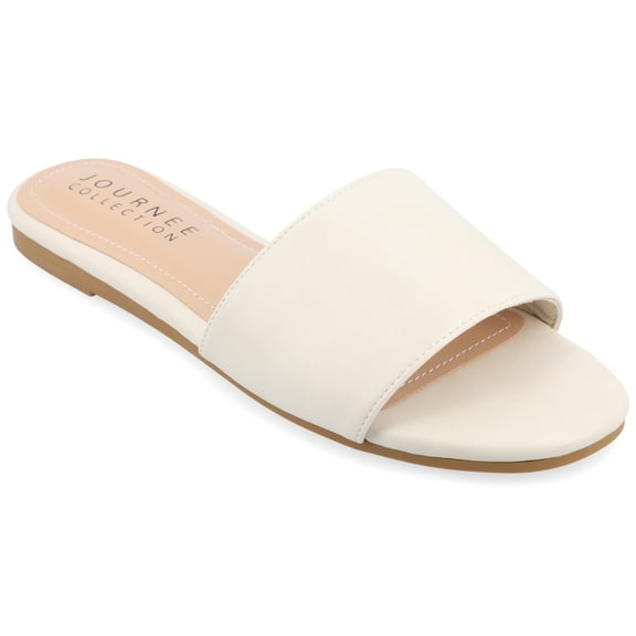 Journee Womens Kolinna Slip On Slide Flat Sandals, Widths Available