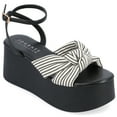 thumbnail image 1 of Journee Womens Lailee Buckle Platform Sandals, 1 of 9