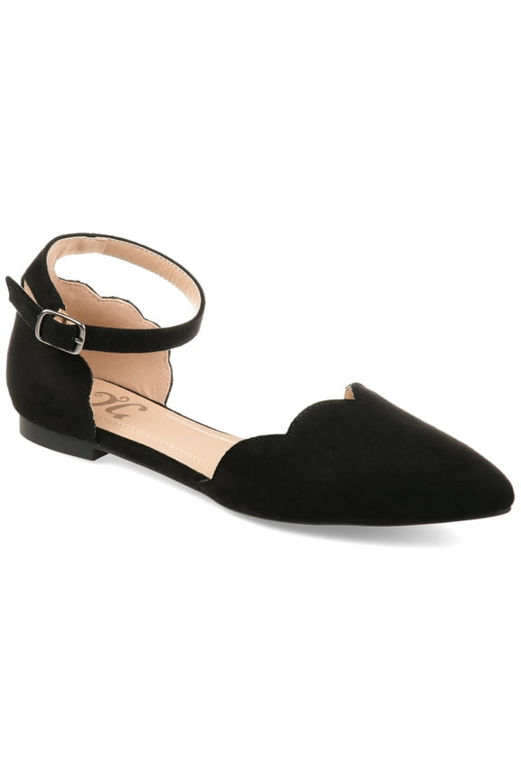 Womens Lana Buckle Pointed Toe Ballet Flats, Widths Available