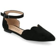 thumbnail image 1 of Journee Womens Lana Buckle Pointed Toe Ballet Flats, Widths Available, 1 of 10