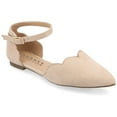 thumbnail image 1 of Journee Womens Lana Buckle Pointed Toe Ballet Flats, Widths Available, 1 of 10