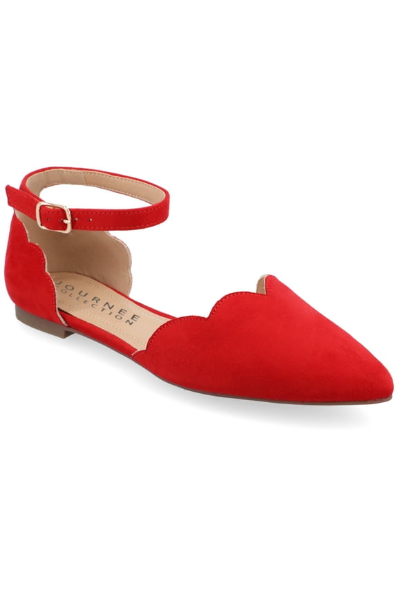 Womens Lana Buckle Pointed Toe Ballet Flats, Widths Available