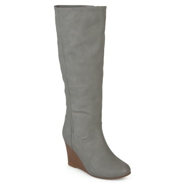Journee Womens Langly Wedge Knee High Boots