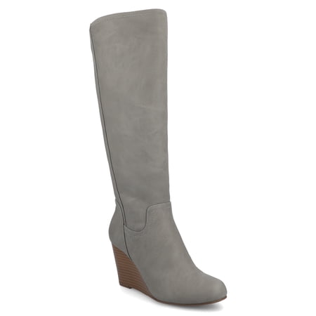 Journee Womens Langly Wedge Knee High Boots