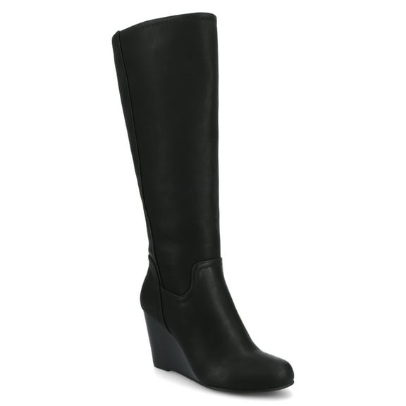Journee Womens Langly Wedge Knee High Boots