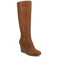 thumbnail image 1 of Journee Womens Langly Wide Calf Wedge Knee High Boots, 1 of 10