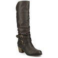 thumbnail image 1 of Journee Womens Late Stacked Heel Mid Calf Boots, Widths Available, 1 of 10