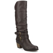 Journee Womens Late Stacked Heel Mid Calf Boots, Widths Available