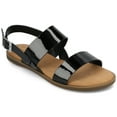 thumbnail image 1 of Journee Womens Lavine Multi Strap Flat Sandals, 1 of 9