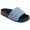 thumbnail image 1 of Journee Womens Lazro Slide Flat Sandals, 1 of 9