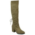 thumbnail image 1 of Journee Womens Leeda Block Heel Knee High Boots, 1 of 10