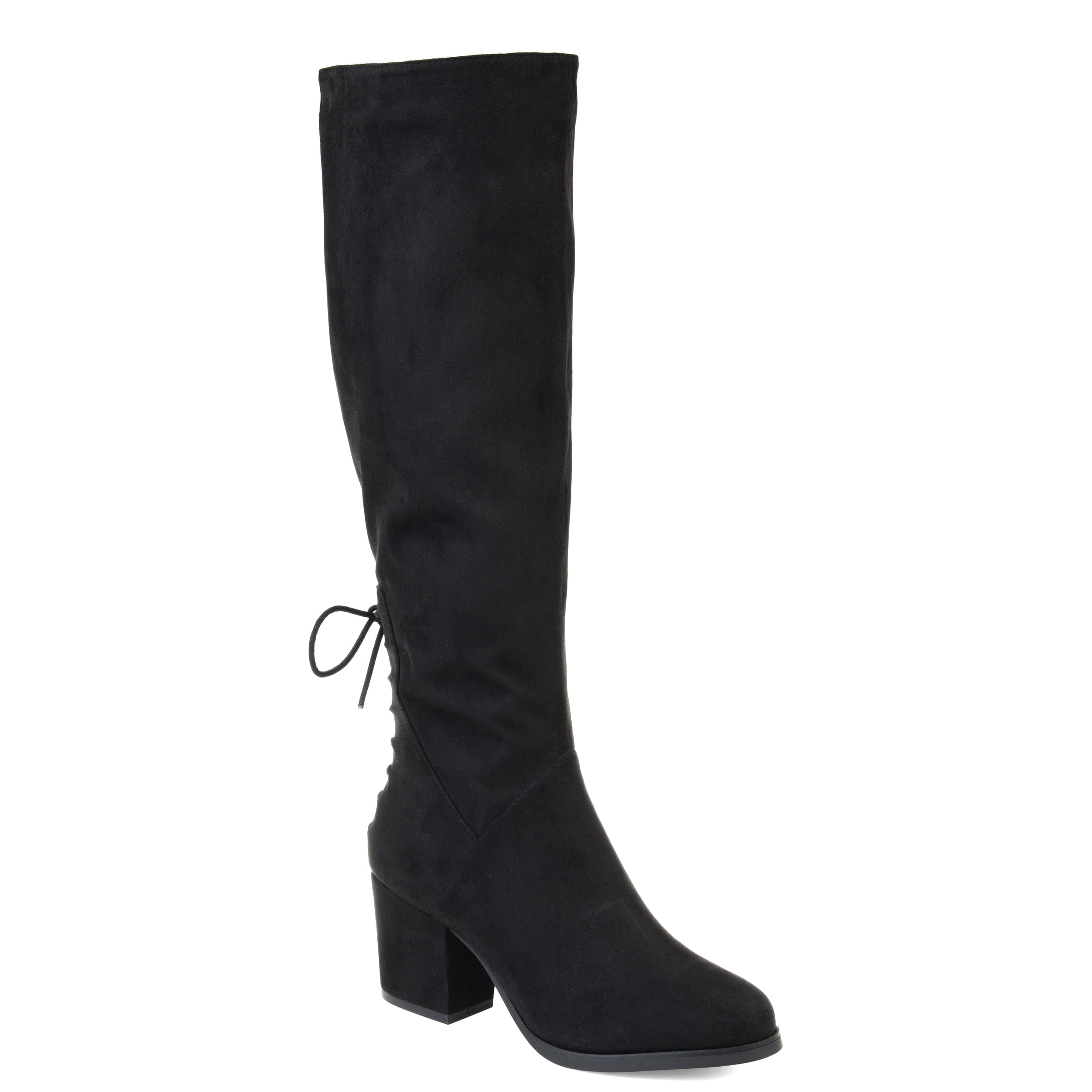 Journee Womens Leeda Extra Wide Calf Block Heel Knee High Boots