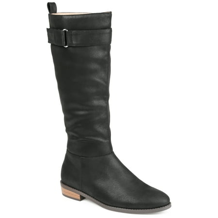 Journee Womens Lelanni Extra Wide Calf Stacked Heel Knee High Boots
