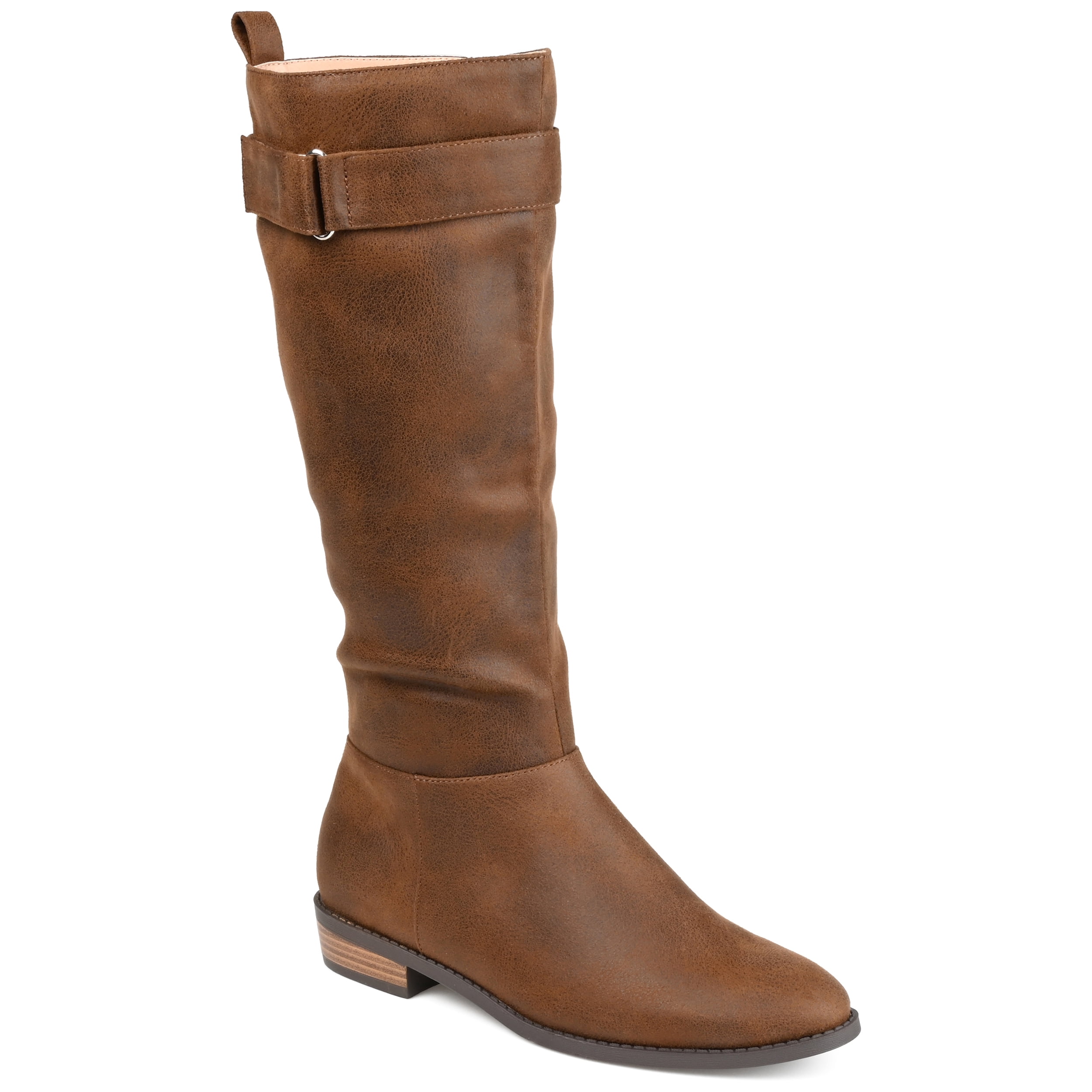 Journee Womens Lelanni Wide Calf Stacked Heel Knee High Boots