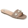 thumbnail image 1 of Journee Womens Leonie Slide Flat Sandals, 1 of 8