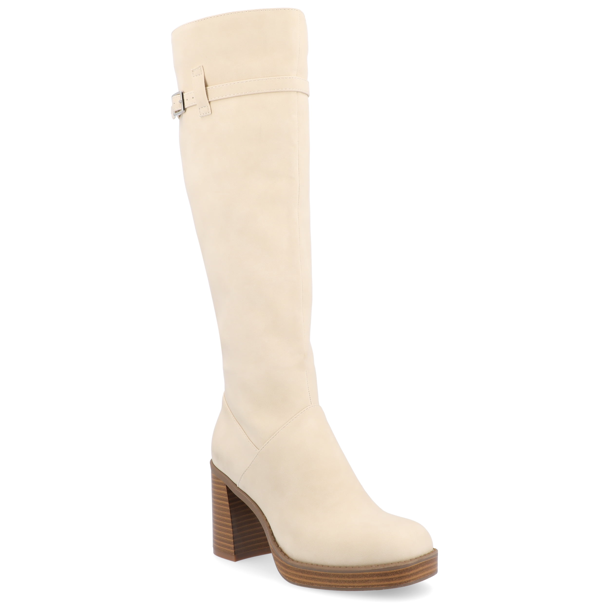 Journee Womens Letice Tru Comfort Foam Wide Width Wide Calf Platform Square Toe Boots