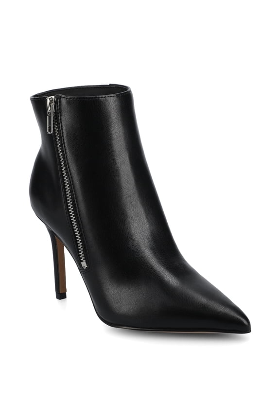 Womens Leyna Stiletto Heel Pointed Toe Zipper Detail Comfort Dress Booties, Widths Available